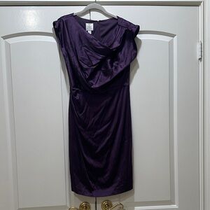 Suzi Chin for Maggy Boutique Deep Purple Midi Dress
